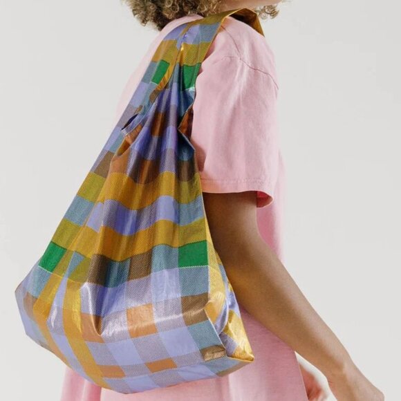 NWT Standard Baggu - Madras Metallic - Picture 4 of 9